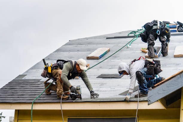 Professional Roofing technician working in East Amherst, NY